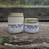 Greene Grass Coffee & Vanilla whipped tallow moisturizer in 2 oz and 4 oz jars.
